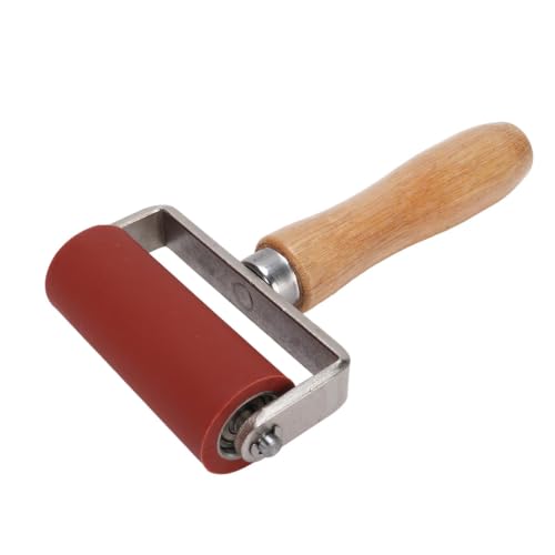 Silicone Seam Roller, 32mm Dia 80mm Width 260℃ Width Rubber Brayer Roller, Art Craft Roller PVC, TPO, Epdm Single Ply Roofing Tape, Printmaking, Ink, Wallpapers Stamping Gluing
