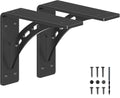 7 inch x 6 inch Heavy Duty Shelf Brackets , Max Load 1100 Lbs ,Premium Alloy Metal Mantel Brackets (Set of 2) Fireplace Mantel Brackets - Countertop Support (7" x 6" ) - size: 7 inch x 6 inch