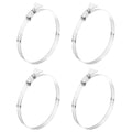 HARFINGTON 4pcs Hose Clamps 4.1"-5" (105-127mm) Adjustable 304 Stainless Steel Worm Gear Hose Clamps Assortment Kit for Plumbing Dryer Vent Automotive Dust Collector - size: 105-127mm