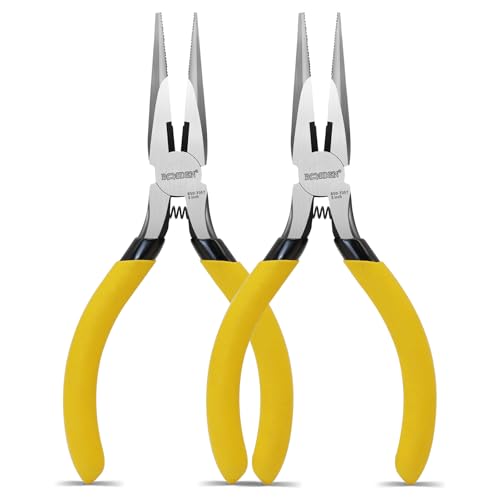 BOOSDEN 5" Small Needle Nose Pliers, Jewelry Pliers Set with Side Cutter - size: 5''-2 pack