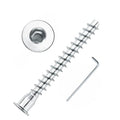 Confirmat Screws, M5 x 50mm 50 PCs, Hex Socket Drive Countersunk Furniture Connecting Self-Tapping Screw Set Carbon Steel Zinc Plated - color: Silver, size: M5x50mm