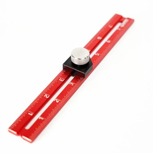 RED Tail Offset Ruler, Woodworking Straight Edge, 8”