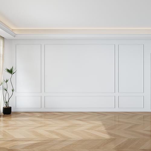 Pangda 3set Peel and Stick Wall Molding Kit 3D Premade, 35x68in+99x68in - size: 35x68in+99x68in