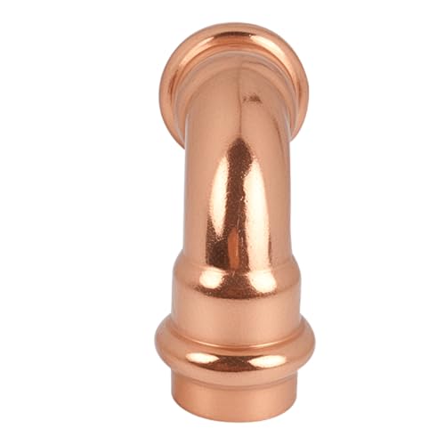1/2 Inch Copper Press Elbow – 90° PxP Plumbing Fitting, Lead-Free Copper/Brass, 1/2'' Press Fittings, Compatible with Copper Pipe, Potable Water, Press Fitting Connector – 10 Pack - size: 1/2" copper press elbow-10P