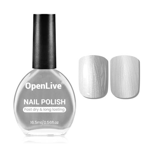 OpenLive 16.5ml Glitter Silver Nail Polish Large Volume - color: Glitter Silver