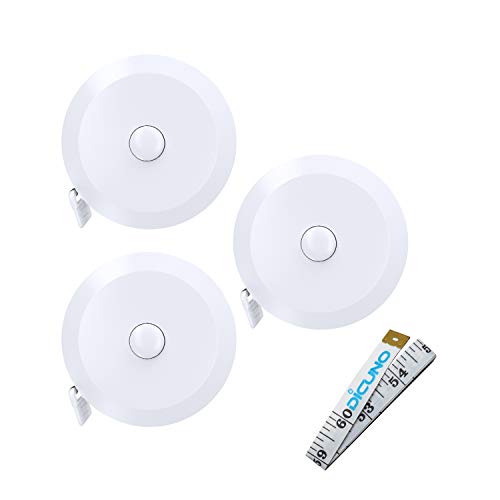 DiCUNO 3-Pack Soft Retractable Measuring Tape, 60-Inch 1.5 Meter, White - color: White*3pcs