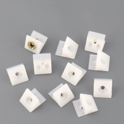 Drawer Bottom Fixing Mending Wedges, 100 Pcs Furniture Chest Drawer Bottom Repair Wedges for Fixing Sagging Drawer Plastic Angle Code Bracket Fastener with Screws