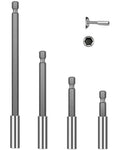 4 Pieces Drill Extension Bit Holder Set,1/4 Magnetic Hex Shank Screwdriver Drill Bit Extension Holder 63.5/75/100/150mm for Household Use, DIY, Repair Work, and More