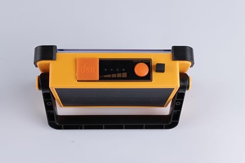 YXQUA 120W Solar Rechargeable Work Light, 144 LED 10000LM, IP65 - color: Yellow