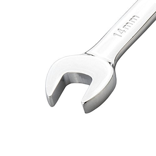 Steelman Pro 10-Piece Metric 6-Point Combination Wrench Set for Mechanics, Chrome Vanadium Alloy Steel, Angled Ends, Storage Rack Included - size: 10-piece