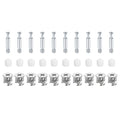 uxcell 10Set 15x14mm Furniture Cam Lock Fitting with 5.8x32mm Dowel Fasteners, 3-in-1 Metal Furniture Board Connecting Screws Bolts Assortment Kit for Cabinets Chairs Drawer - size: 5.8 x 32mm