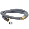 Garden Hose 5/8"x 5ft Brass Rubber Heavy Duty Water Hose 600 PSI Grey - color: Gray, size: 5FT