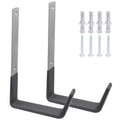 Bivethoi Heavy Duty Steel Hooks, 2 Pack | Garage Storage Utility Hooks, Garden Tool Organizer, Wall Mount, Small U Hooks