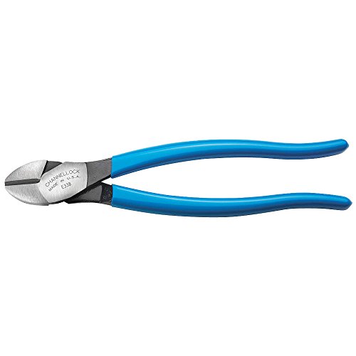 Channellock E338 8-Inch Diagonal Cutting Pliers with Xtreme Leverage Technology (XLT) Requires Less Force to Cut than Other High-Leverage Models | Laser Heat-Treated Cutting Edge for Extended Life | Forged from High Carbon Steel | Made in USA - size: 8-In