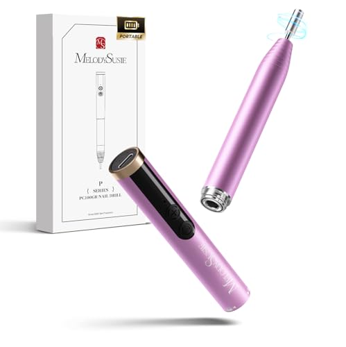 MelodySusie Pen-Shaped Cordless Nail Drill PocketNail PC100GR for Beginners - color: Basic - Rose Red
