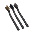 Harden 3-Piece Wire Brush Set – Professional Metal Brushes with Nylon, Steel & Brass Bristles, Heavy-Duty Bristle Brush Kit for Rust Removal, Cleaning & Detailing