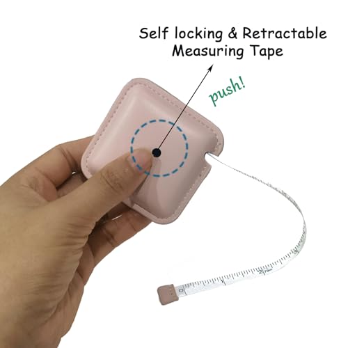 Tape Measure for Body Measuring Medical Body Cloth Tailor Craft Dieting Measuring Tape, 79 Inch/2 M Dual Sided Retractable Measuring Tape for Body Fabric Sewing Measurements Square(Pink) - color: Pink 1 pack