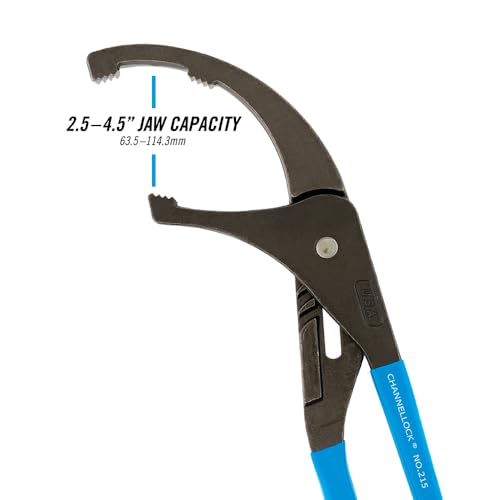 Channellock Oil Filter Plier 215 - Adjustable Slip-Joint, 5-1/2 In Max Dia - 15-Inch - size: 15 inch