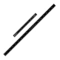 PEC Tools Flexible Metal Ruler Set (6"+18"), Premium Stainless Steel with Black Chrome Finish, 16R Graduation (1/32", 1/64", 1/50", 1/100"), Easy to Read Machinst Rule for Professionals, Made in USA - color: Black Chrome-Flexible, size: 6"+18"
