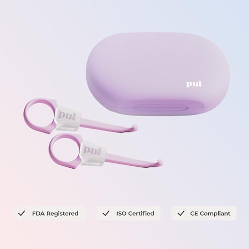PUL Aligner Care Convenience Kit – Case + 2-in-1 Tool for Invisalign, Retainers, Partial Dentures, Mouth & Night Guards & More – Purple Case & 2-Pack of Purple Aligner Seating Chewie & Removal Tool - color: Purple Combo