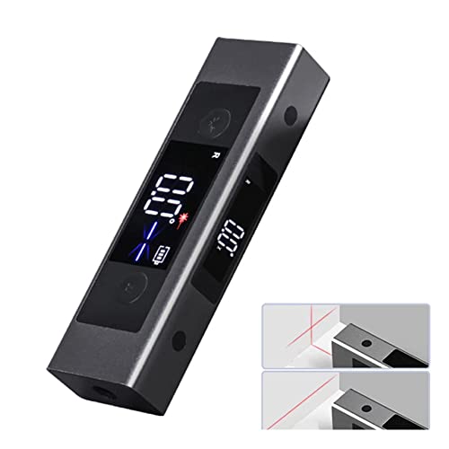 Protractor Digital Inclinometer, Angle Measure L-as-er Ruler, with Bi-directional Red Light Marking, Dual-Screen Angle Finder, Multifunctional Device Precise Professional (Dual L-as-er + Stand)