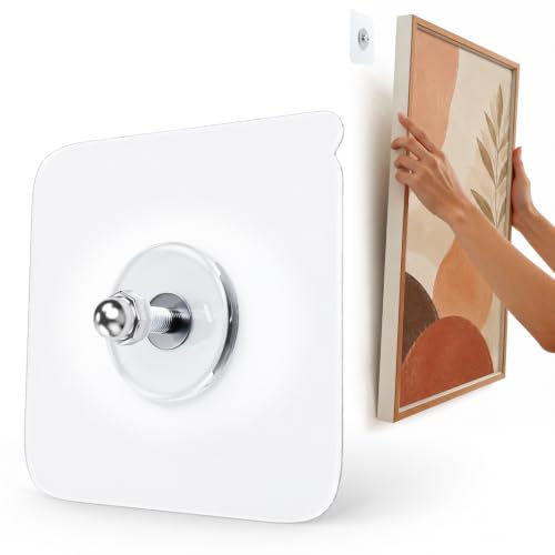 24 PCS Picture Hanging Hooks, Wall Hangers Without Nails, Adhesive Wall Hooks for Kitchen, Bathroom, Home and Office (14 mm) - size: 24PCS（14mm）