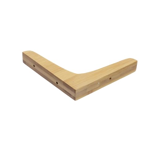 Antrader 2PCS L Shape Wooden Shelf Brackets,5.1"×5.1"×0.8",Light Brown - color: Light Brown, size: 5.1"×5.1"×0.8",2pcs