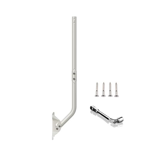 CEKAY J-Pole Mount for Antenna & Weather Station, 1.25 x 33.25 in, White - size: 33.25"
