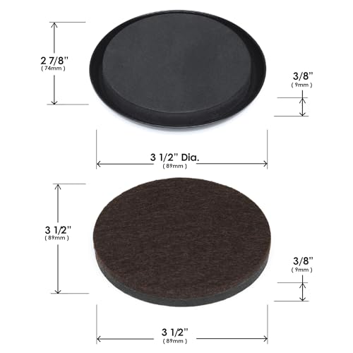 Slipstick GorillaSliders Premium Furniture Sliders for All Floor Surfaces (16 Piece Moving Kit) Reusable 3.5” Round Furniture Movers for Sliding Furniture on Hardwood & Carpet, Black, CB13-1-16 - size: 3-1/2" Combo (For Any Surface)