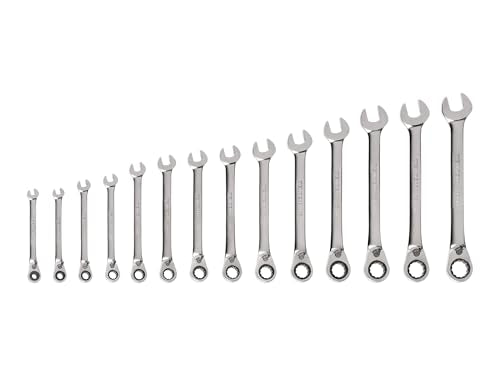 TEKTON Reversible Ratcheting Combination Wrench Set, 14-Piece | WRC94002 - size: 14-Piece (6-19 mm), style: No Storage