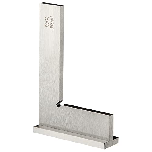 Precision Machinist Square 4 Inch Engineer Square 90 Degree Right Angle Ruler Ground Hardened Steel with Seat 4 x 2.8 Inch - size: 4 x 2.8 inches