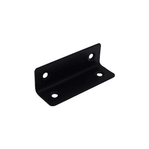 Long L Bracket,ULIFESTAR Black Corner Brace Brackets,Stainless Steel Corner Brackets,Heavy Duty Shelf Bracket,Metal Right Angle Bracket for Wood,60*25mm/2.36*0.98'' 8 PCS - size: 60*25mm/2.36*0.98''