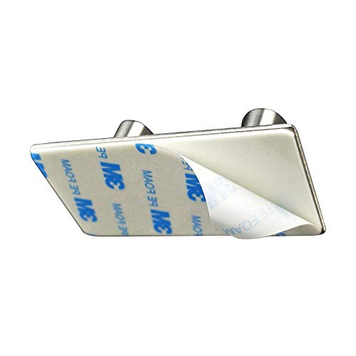 Self Adhesive Stainless Steel Hooks, Wall Mount Heavy Duty Hanger - color: 2 hooks