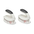 OXO Good Grips All-Purpose Scrub Brush – 2-Pack, Crevice Cleaning, Bathroom Cleaning, Scrub Brush with Handle, Brushes to Scrub Your Kitchen or bathrooms - size: 2 Pack