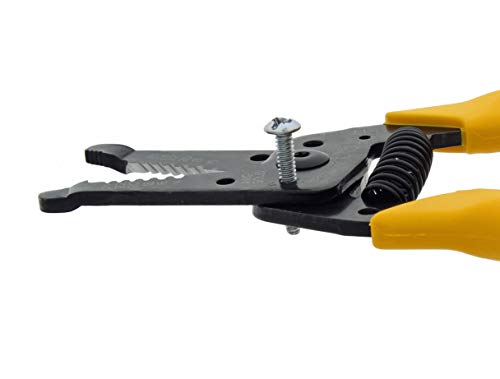 IDEAL Electrical 45-416 Premium Reflex T-6 Stripper - 14-26 AWG, Wire Stripper with Thumb Rest, Plier Nose, Slide Lock, Textured Grips - size: 14-24 AWG Solid