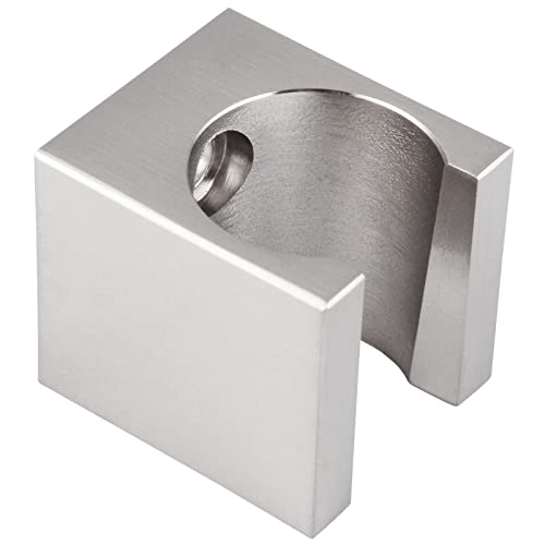 Angle Simple Shower Head Holder for Wall, Solid Brass, Brushed Nickel - color: Brushed Nickel