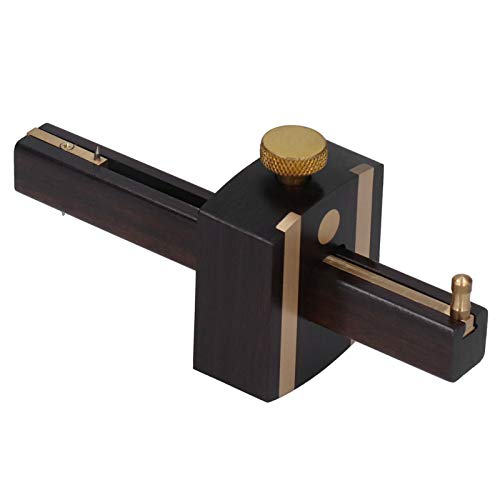 Marhynchus 8in Mortise Gauge Woodworking Marking Gauge Ebony Scribe Sign Scraper, Adjustable Screw Cutting Gauge European Woodworking Tools Painting Construction Tools, Scrapers