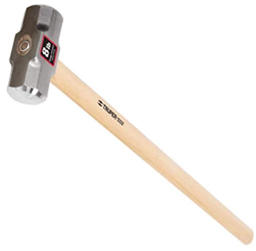 Truper 8 lb Sledge Hammer, 36-Inch American Hickory Wood Handle, Double-Faced Forged Steel Head, Heavy-Duty Demolition and Construction Tool (Model MD-8H / 30918) - size: 8 lb, style: Hickory