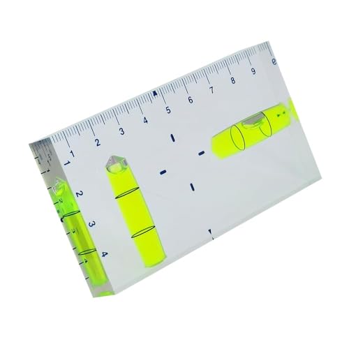 Transparent acrylic T-shaped integrated level with printed scale, high-precision bubble level, 95x51x13mm (non-magnetic) - color: Non-magnetic