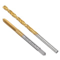 uxcell Tap & Drill Bit Set, 8-36 UNF Straight Flute Thread Tap and 9/64" (3.5mm) Twist Drill Bit, Titanium Coated M2 High Speed Steel Thread Repair Tapping Tools - size: 8-36 UNF + 9/64" (3.5mm)