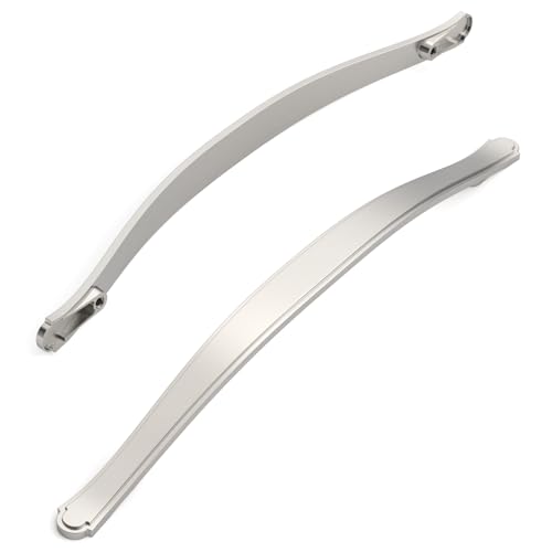 Amerdeco 10 Pack Brushed Satin Nickel Cabinet Pulls 7.5 Inch(192mm) Hole Center Drawer Pulls Cabinet Hardware Kitchen Cabinet Handles for Bathroom ZH0068 - color: Brushed Satin Nickel, size: 7.5"/192MM Hole Center