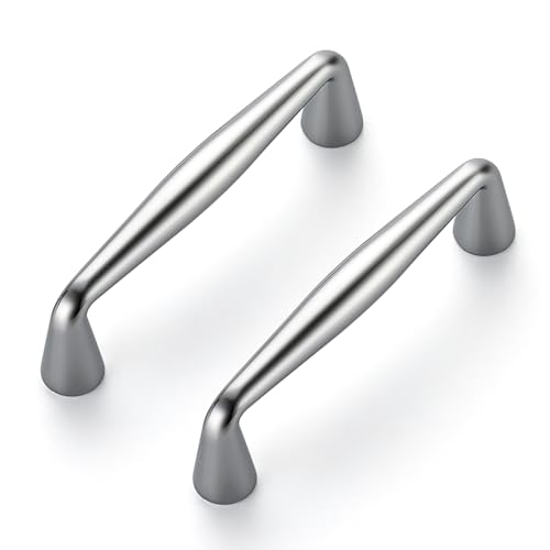 Ravinte Polished Chrome Cabinet Handles Solid Handles,3 Inch,10 Pack - color: Polished Chrome, size: 3 Inches Hole Center