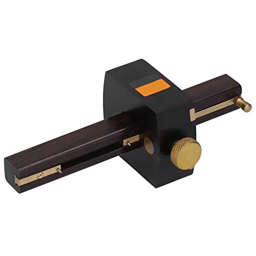 Marhynchus 8in Mortise Gauge Woodworking Marking Gauge Ebony Scribe Sign Scraper, Adjustable Screw Cutting Gauge European Woodworking Tools Painting Construction Tools, Scrapers
