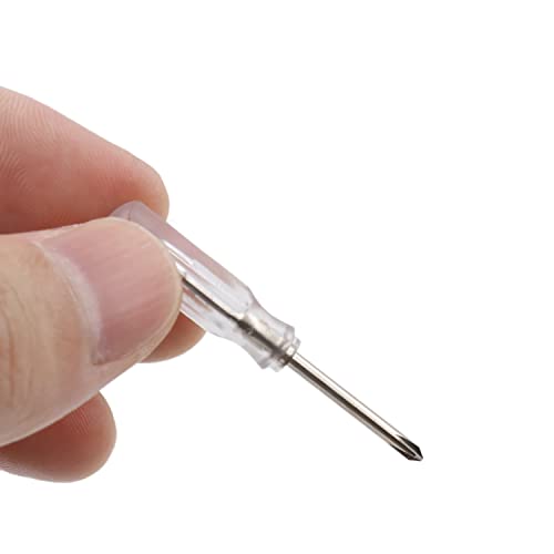 100pcs Bulk Pack 45mm x 2mm Mini Size Cross Phillips Screwdrivers - color: Transparent, size: 2.0mm + (Phillips)