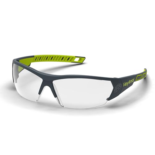 HexArmor MX250 Clear Safety Glasses for Men and Women | Anti-Fog | Scratch Resistant Wrap Around Lenses | Modern-Safety Glasses | Metal-Free | Certified ANSI Z87 | 100% UV Protected Eyewear - color: Clear / Trushield