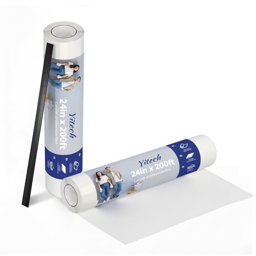 Carpet Protection Film 24" x 200' - Self Adhesive Floor Protector - size: 24"x200'
