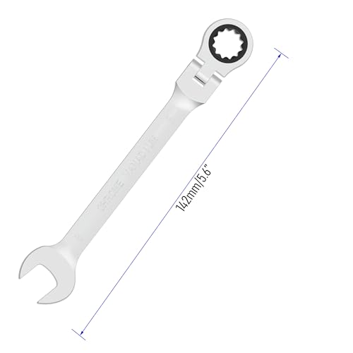 8mm(5/16") Flex-Head Ratcheting Combination Wrench, 8mm Metric - size: 8mm