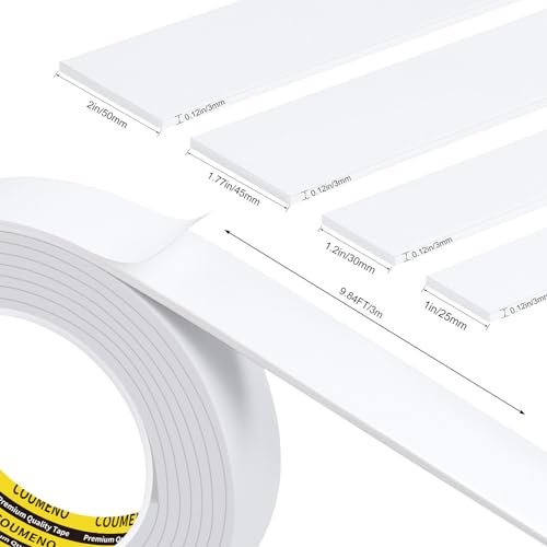 White Foam Tape Weather Stripping Sealing Sponge,2 Pack 1.2in x10FT - color: White, size: 2 PACK 1.2in x 9.84FT