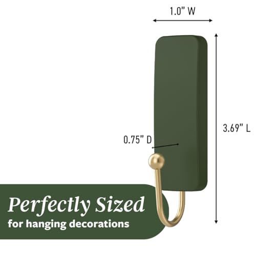 Command Medium Hooks, 4 Hooks, 6 Strips - color: Rosemary