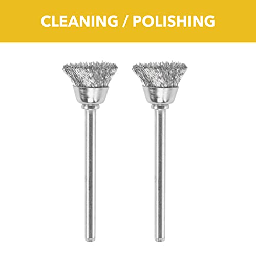 Dremel 442-02 Carbon Steel Brushes (2 Pack), 1/2" Diameter - size: 2-Piece, style: Carbon Steel Brush